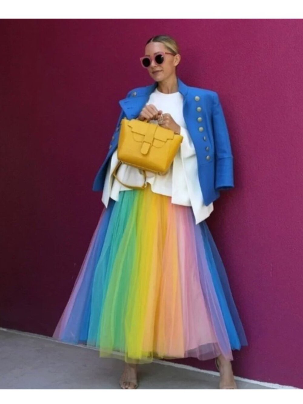 J. Crew Tulle ball skirt‎ rainbow multi 2